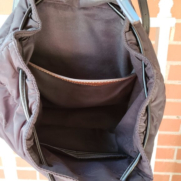 EUC Sam Edelman Backpack Puffer Branwen Flap School Black/Blue SPIKES (OS) - Picture 12 of 15